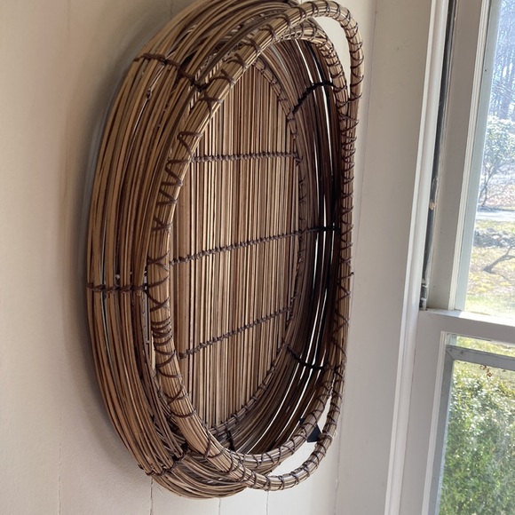 🌲 pine needle tray basket bar tray wall decor cottage core rustic coastal maine - Picture 7 of 12